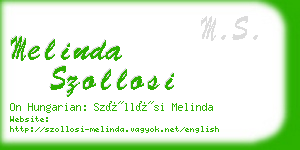 melinda szollosi business card